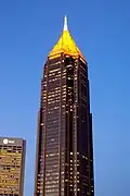 View of the tower at dusk
