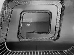 View of the stairwell, up to the observatory.