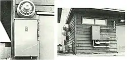 Battery disconnect switches on exterior of photovoltaic building