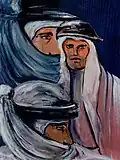 Bedouins (guardians series), 50 × 70&nbsp;cm, acrylic on canvas