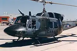 CH-135 Twin Huey 135137 in the original blue-gray and green camouflage pattern worn by these aircraft prior to 1986/88.