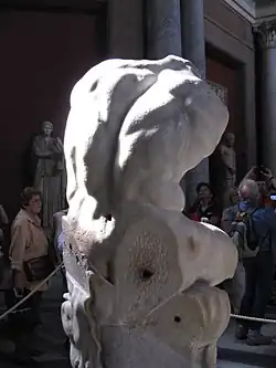 Belvedere Torso, rear view, sunlit