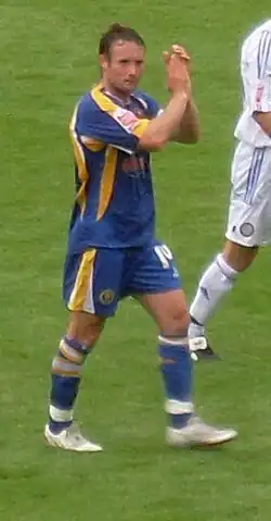 Ben Davies while playing for Shrewsbury Town in 2008