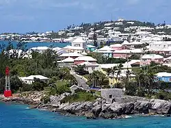 Cut Battery, with Fort George in view