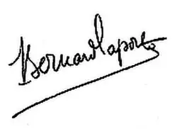 Signature of Bernard Laporte, appearing in L'Illustration, 2 August 1913.