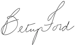 Cursive signature in ink