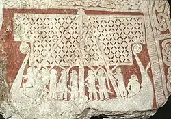 Tjängvide image stone, showing the rigging of a longship