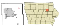 Location of Dunkerton, Iowa