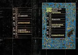 Folios. 9v–10r. Calendar: August (conclusion), opp: Calendar: September