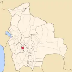 Location of the Rafael Bustillo Province within Bolivia
