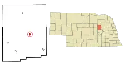 Location of Albion, Nebraska