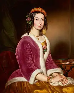 Woman Wearing a Velvet Pelisse, 1850