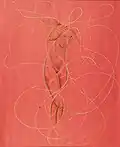 "Woman with arms Out", oil on canvas