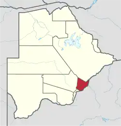 Location within Botswana