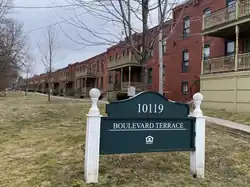 Boulevard Terrace, an apartment complex located in Cudell, Cleveland, Ohio.
