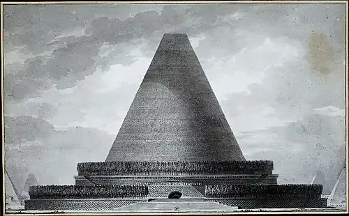 Project for a cenotaph in the Egyptian style, 1786.