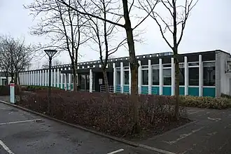 Brædstrup Old Town Hall; Built c. 1970. Today used as municipal building and library.