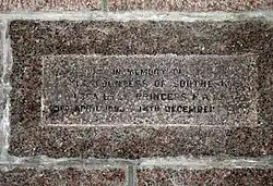 Inscribed stone for Princess Maud, Countess of Southesk