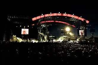 Brainstorm performing on stage in 2008