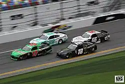 Multiple Supra stock cars racing at Daytona Speedweeks 2020