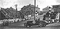 Cars turn the corner from Stoney Road into Bray Hill during the Mannin Moar Car Race.