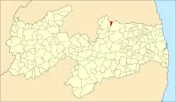 Location of Nova Floresta in Paraiba