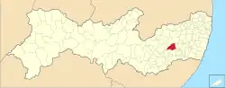 Location of Altinho in Pernambuco