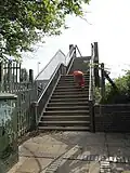 The footbridge over the railway that connects Mill Street with Beckett Street, south of Oxford railway station.