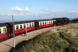 Steam train at Brocken station