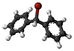 Ball-and-stick model of bromodiphenylmethane
