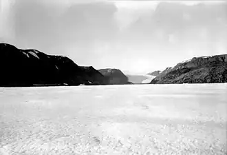 Brother John's Glacier as seen from Foulke Fjord near Etah in Spring, 1938