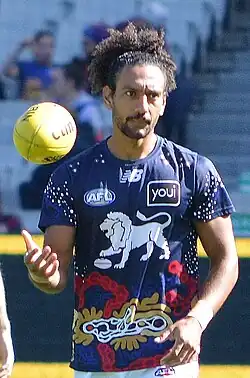 Bruce Reville playing for the Brisbane Lions in 2025