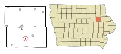 Location of Rowley, Iowa