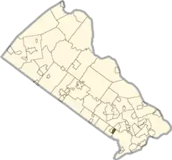 Location of Trevose in Bucks County, Pennsylvania