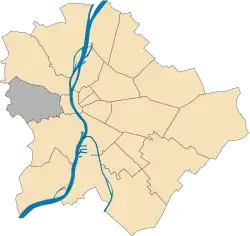Location of District XII in Budapest (shown in grey)