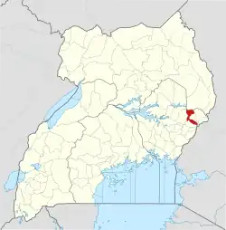 District location in Uganda