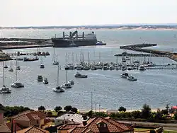 View west of the harbour from the lookout tower, August 2007