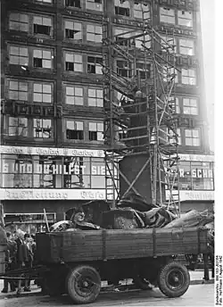 The statue in 1942