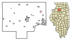 Location of Manlius in Bureau County, Illinois.