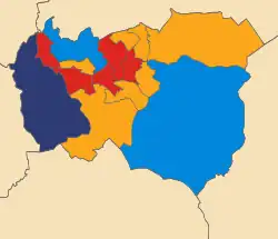 2007 &nbsp;&nbsp;Liberal Democrats: 7 &nbsp;&nbsp;Labour Party: 5 &nbsp;&nbsp;Conservative Party: 2 &nbsp;&nbsp;British National Party: 1
