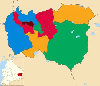 2023 &nbsp;&nbsp;Labour Party: 8 &nbsp;&nbsp;Conservative Party: 2 &nbsp;&nbsp;Liberal Democrats: 2 &nbsp;&nbsp;Green: 2 &nbsp;&nbsp;Burnley and Padiham Independent Party: 1