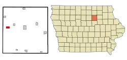 Location of Dumont, Iowa