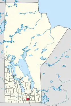 Location of the RM of Morris in Manitoba