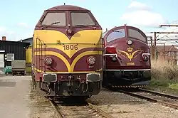 Two CFL trains pictured from the front