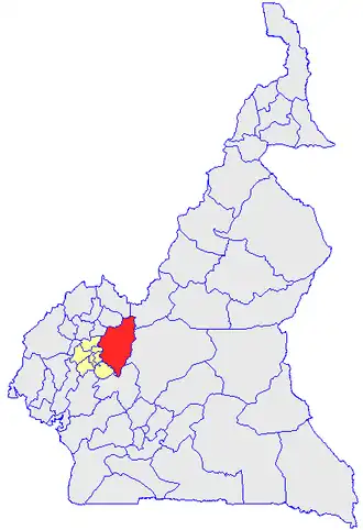 Department location in Cameroon