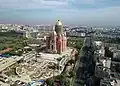The People's Salvation Cathedral is being built next to the Palace of the Parliament