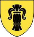 Gustav Vasa's arms interpreted as a vase after 1540.