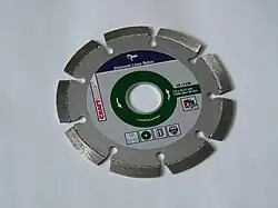 Diamond disc or diamond cutting wheel, for cutting stones like granite