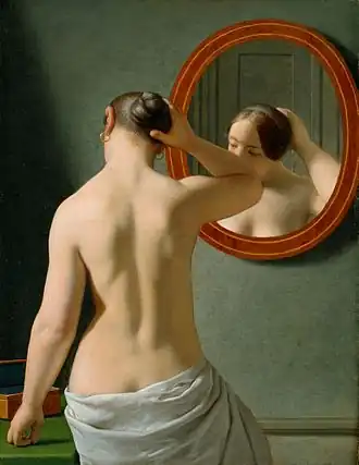 Christoffer Wilhelm Eckersberg, Woman Standing in Front of a Mirror, 1841