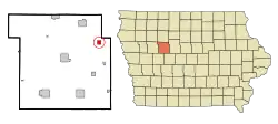 Location of Knierim, Iowa